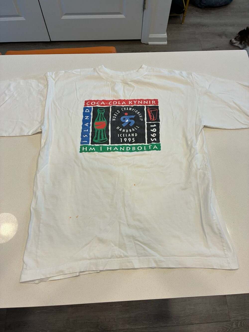 Vintage Coca-Cola 1995 World Championship Handball Iceland T-Shirt